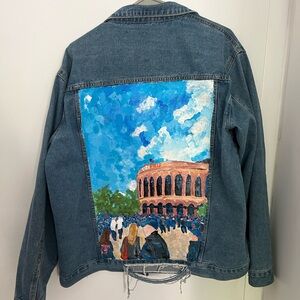 Denim Jacket with hand painted Citi Field